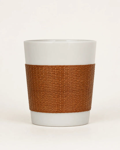 Baked Bamboo over Porcelain Daily Cup, front view