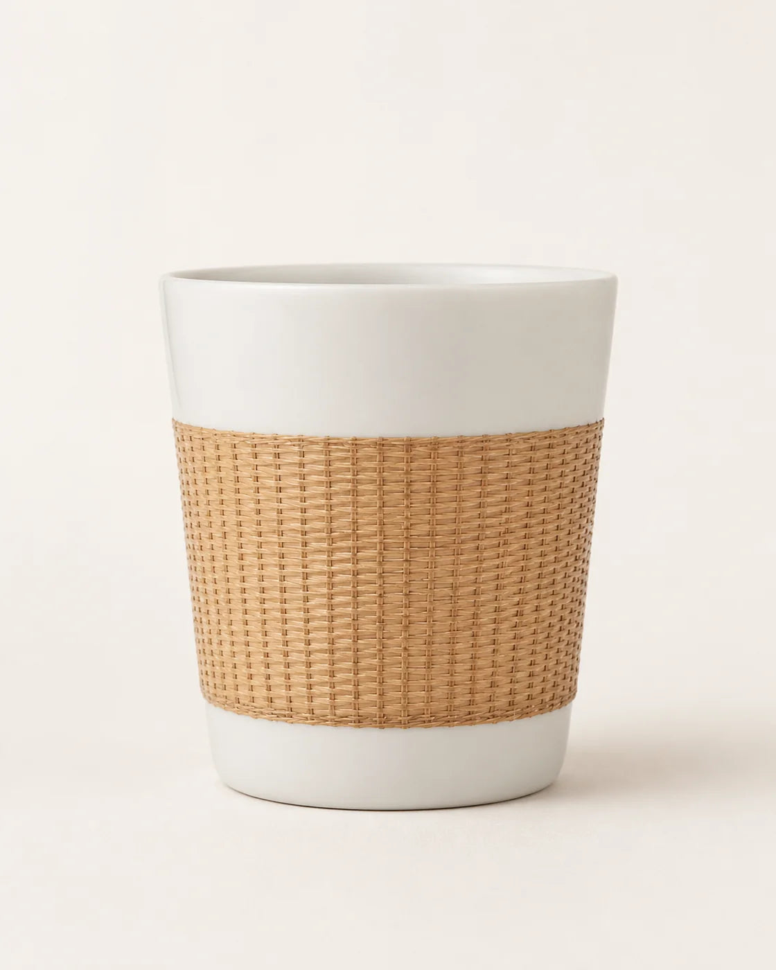 Natural Bamboo over Porcelain Daily Cup, front view