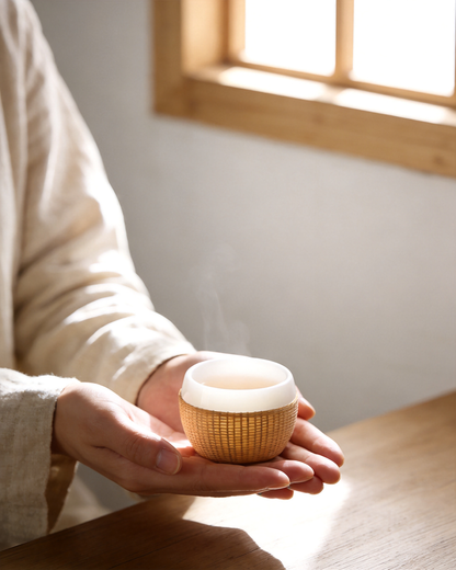 Bamboo over Glass Tasting Cup