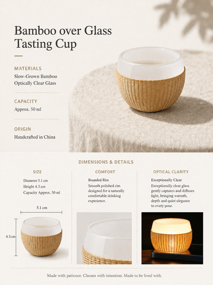 Bamboo over Glass Tasting Cup