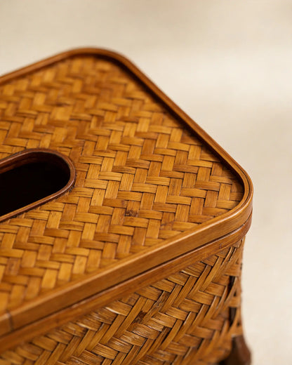 Hand-woven Bamboo Tissue Box