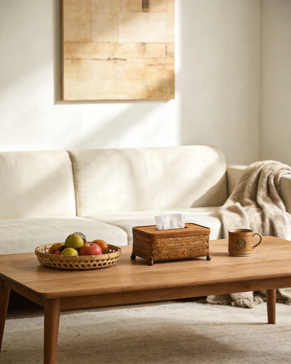 Hand-woven Bamboo Tissue Box
