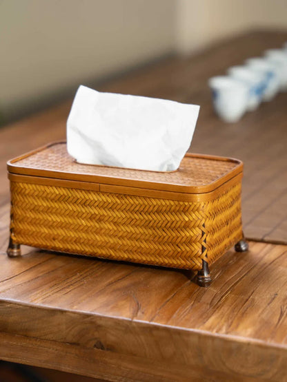 Hand-woven Bamboo Tissue Box