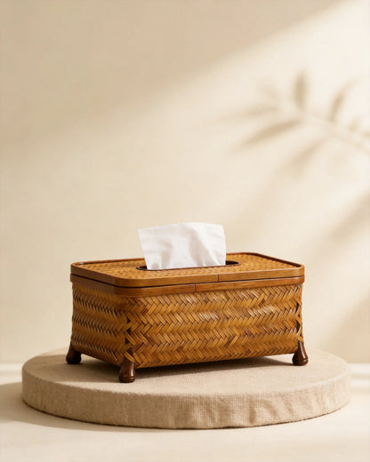 Hand-woven Bamboo Tissue Box