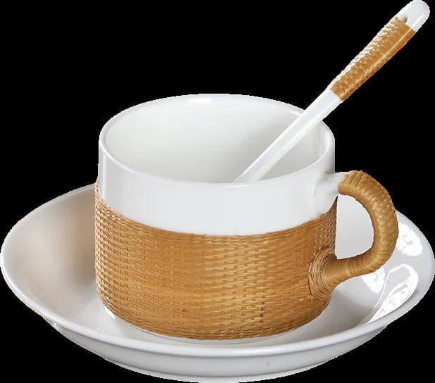Bamboo over Porcelain Coffee Set