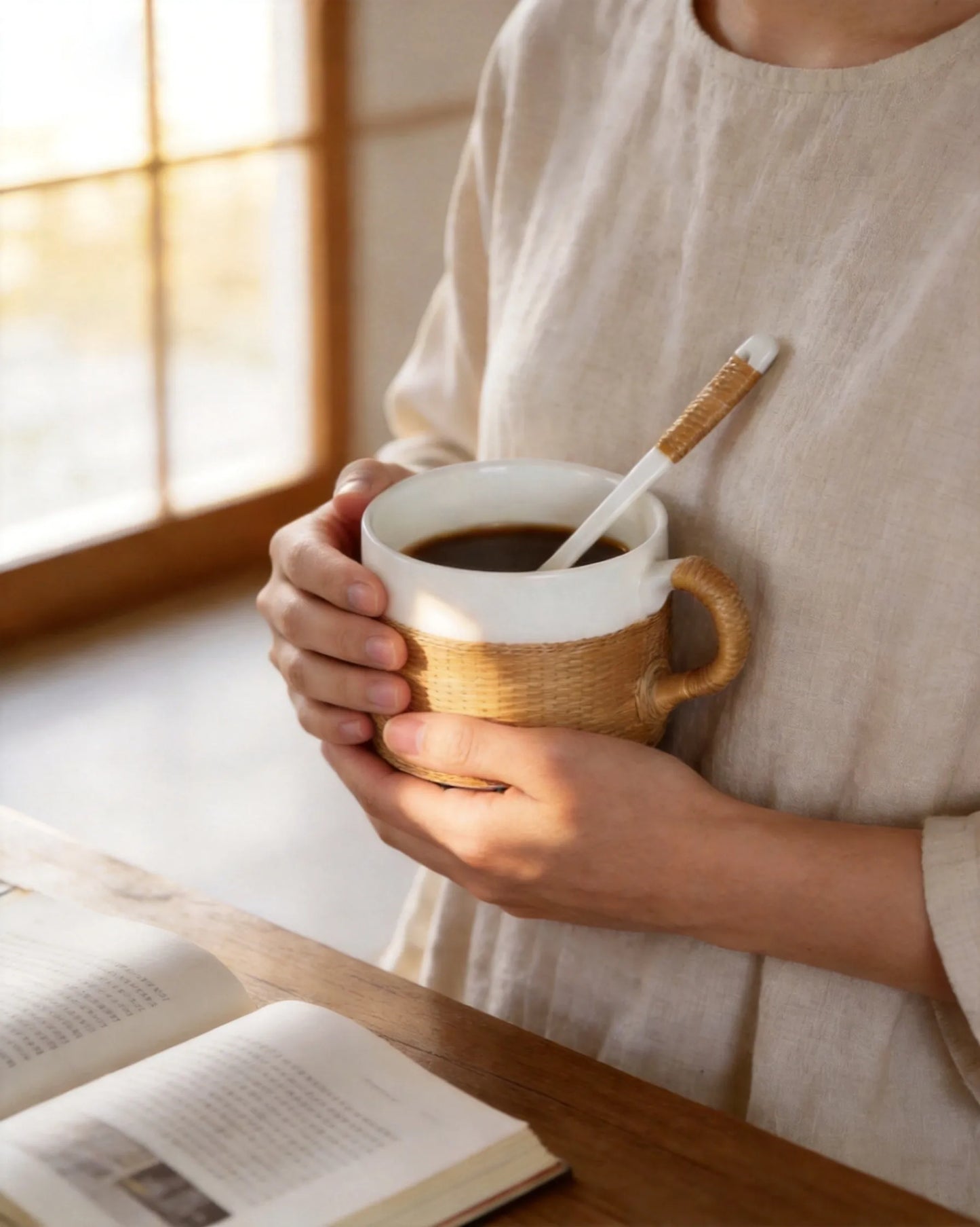 Bamboo over Porcelain Coffee Set