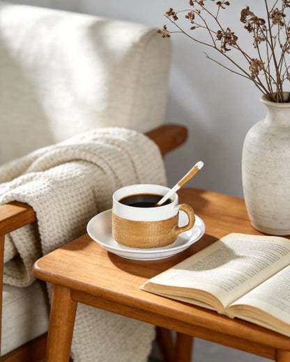 Bamboo over Porcelain Coffee Set