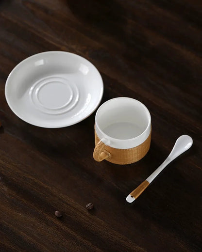 Bamboo over Porcelain Coffee Set