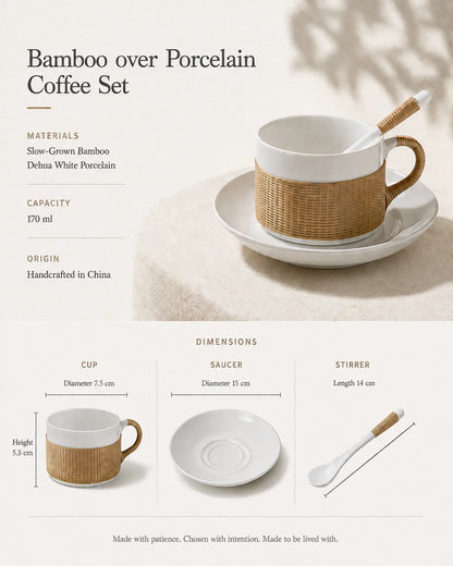 Bamboo over Porcelain Coffee Set